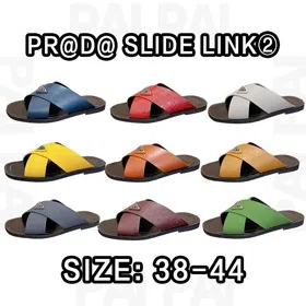 Prada Ultralight Breathable Leather Cross Slippers-5553  