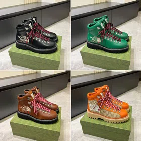 The North Face x Gucci Embossed Print Ankle Boots-5590  