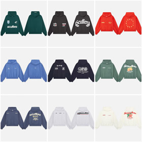 Scuffers Casual Loose-Fit Hoodie with Letter Print-6018  